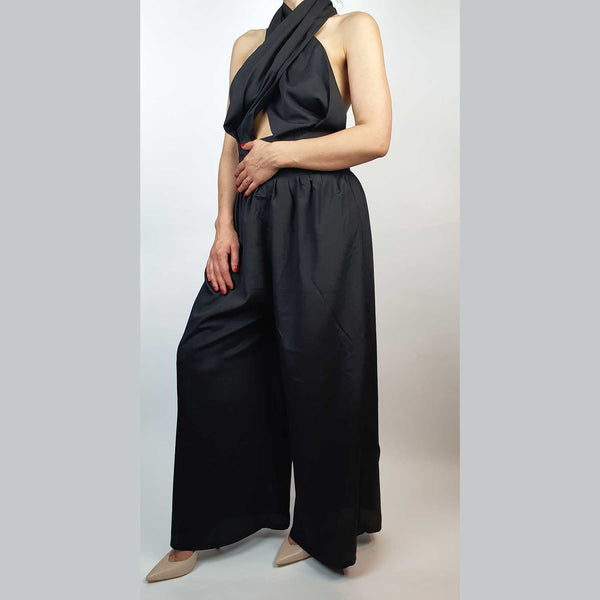 Danfi black maxi jumpsuit side