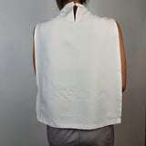 Danfi white collared-neckline top back