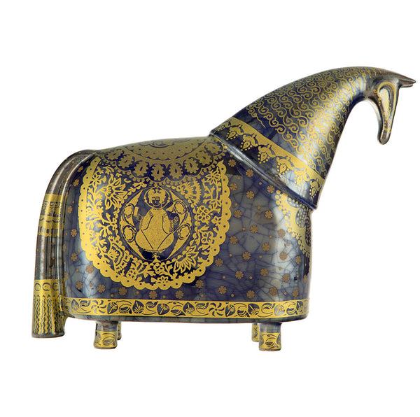 The Knight Statuette  (dark blue/gold)