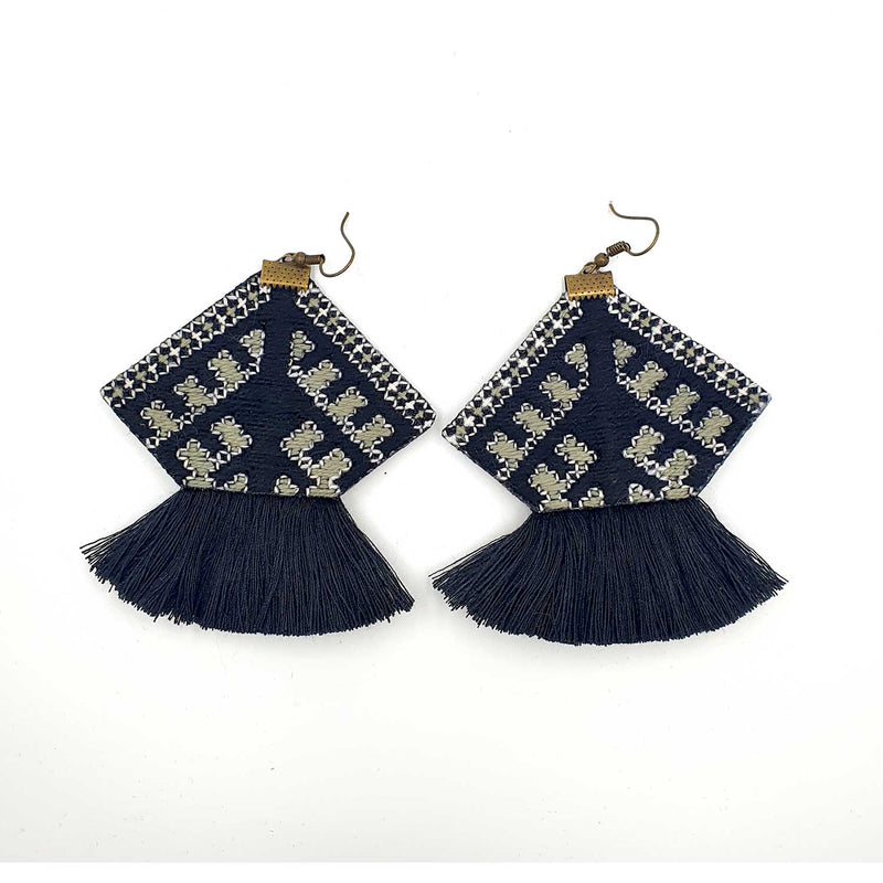 Danfi needlwork collection - hand embroidered earrings