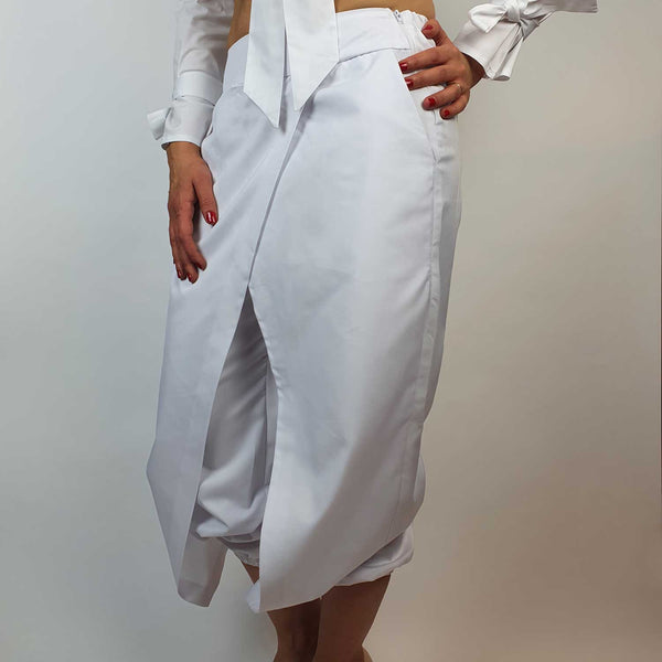 White mid-calf Danfi trousers