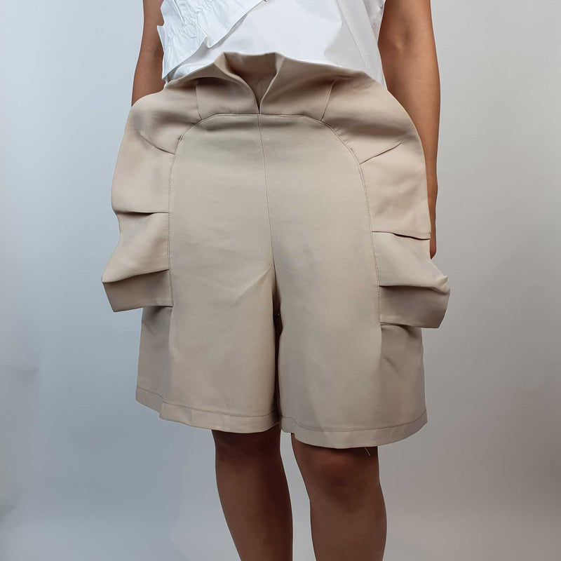 danfi cream dress shorts front