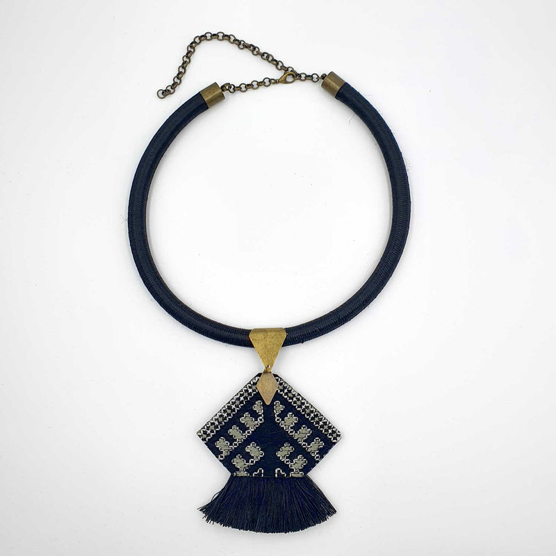 Danfi needlwork collection - hand embroidered necklace