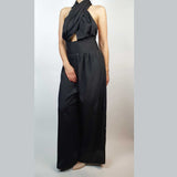 Danfi black maxi jumpsuit full