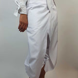 White mid-calf Danfi trousers side2