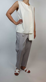 Danfi crew neckline top with tapered trousers set