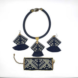 Danfi needlwork collection - hand embroidered jewellery set 2