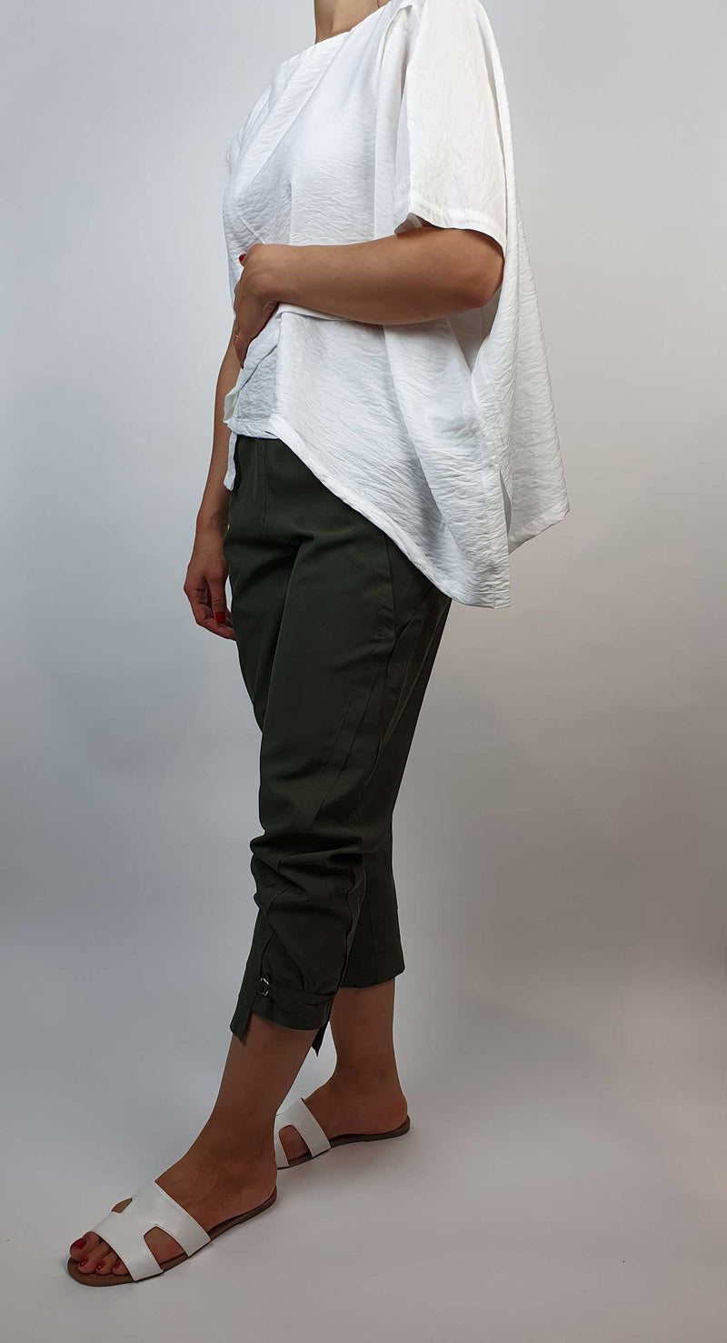 Danfi zig-zag front style top with tapered trousers