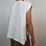 Danfi Sleeveless top with a triangular front drape back