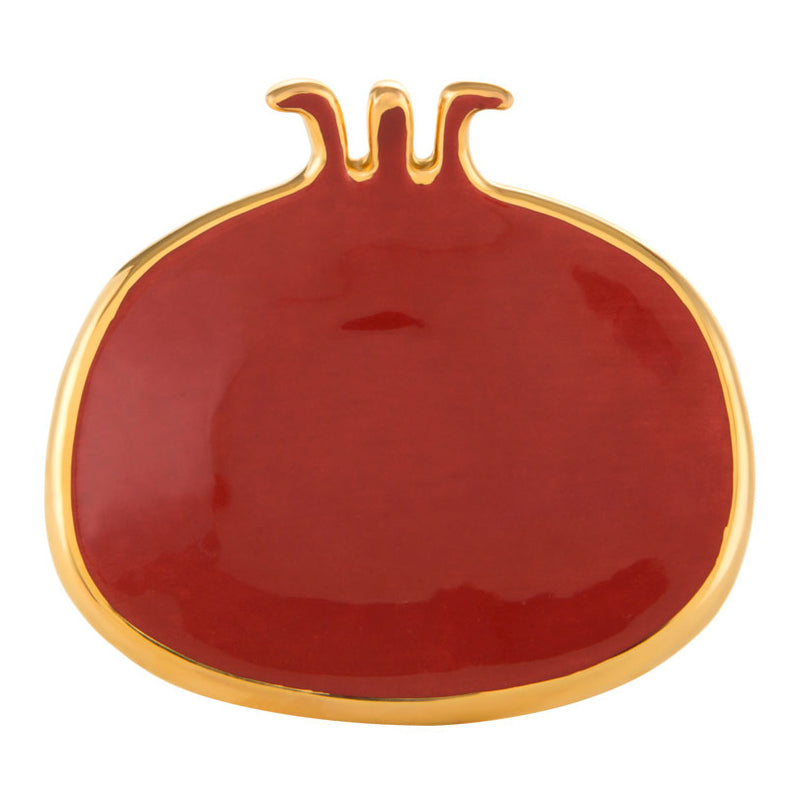 Ceramic dish with pomegranate design