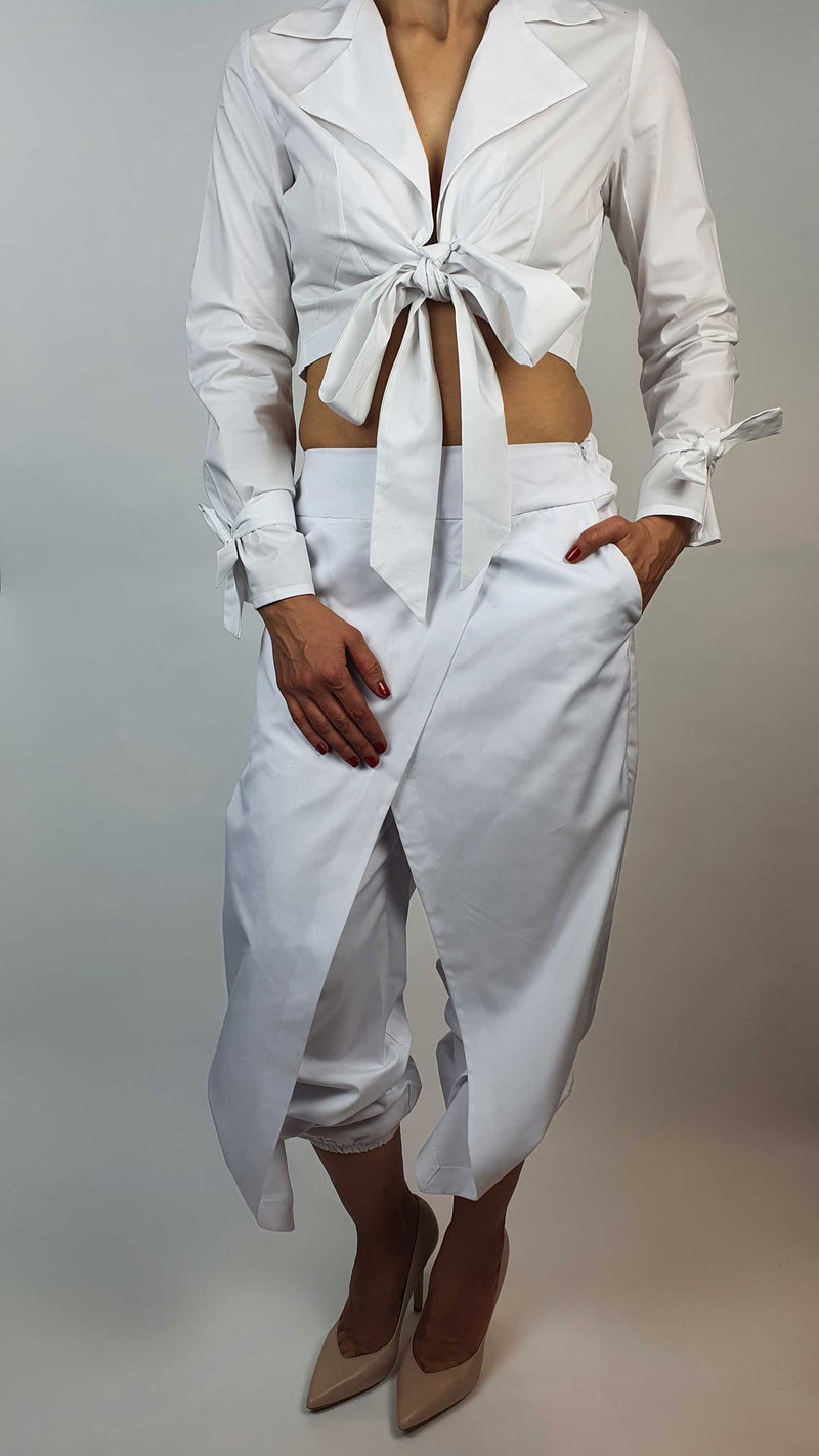 Danfi Crop Top with mid-calf Trousers Set