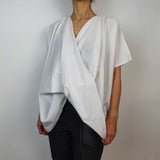 Danfi draped V-neck top front