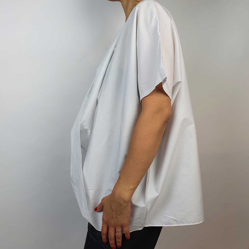 Danfi draped V-neck top side