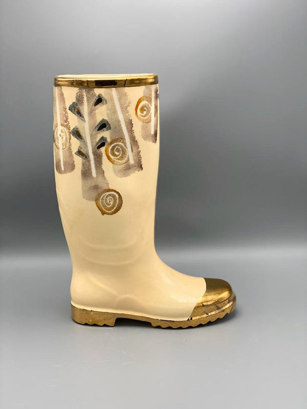 Ceramic Wonder Boots (Gold Rim & Tip Cream)