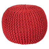 Knitted Pouffe Ottoman Footstool Seat