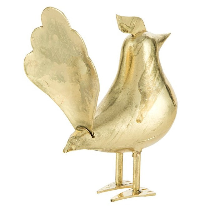 Golden metal-plated bird