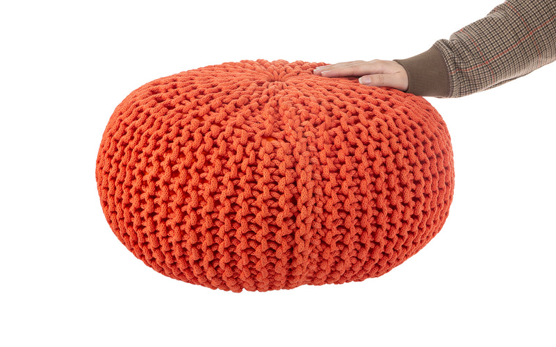 Knitted Pouffe Ottoman Footstool Seat