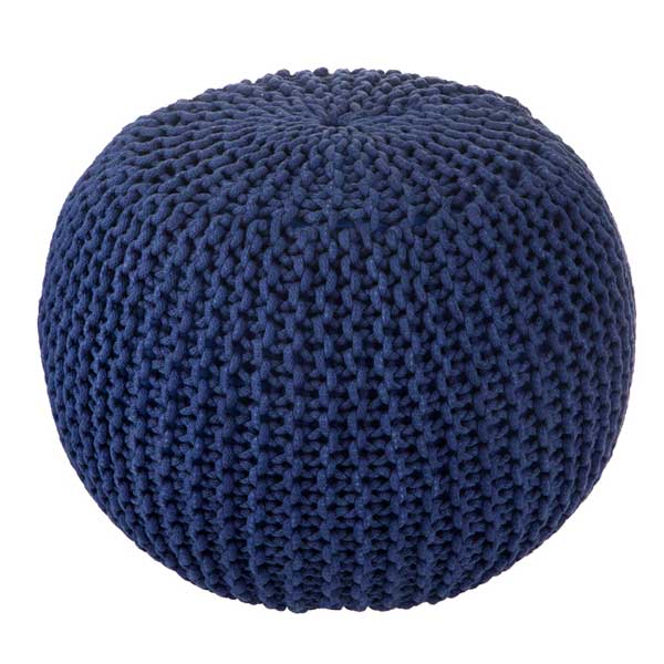 Knitted Pouffe Ottoman Footstool Seat