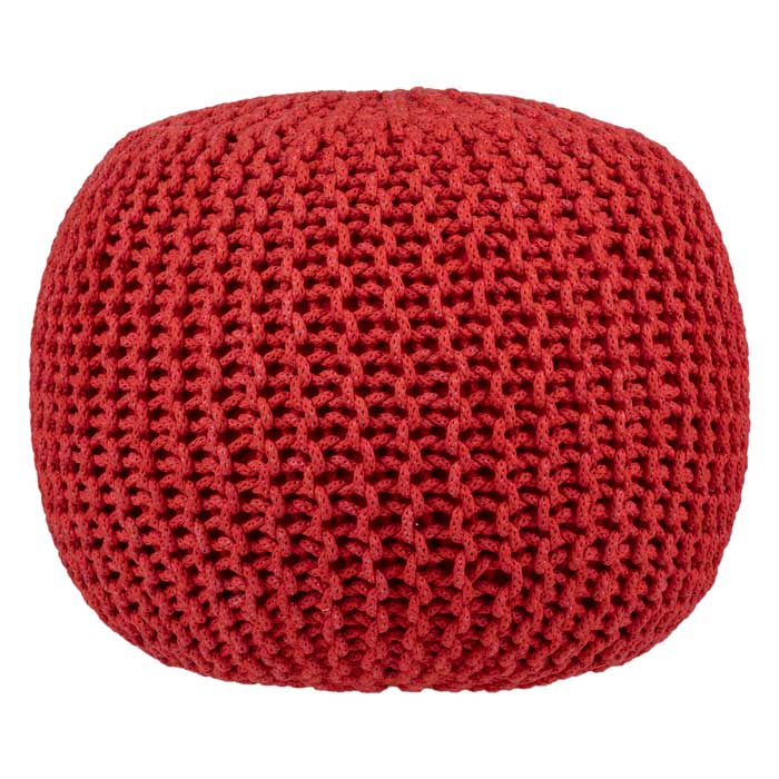 Knitted Pouffe Ottoman Footstool Seat