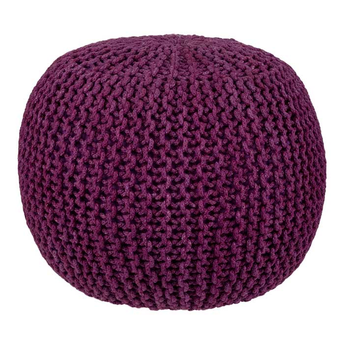 Knitted Pouffe Ottoman Footstool Seat