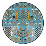 hand-painted ceramic plate-turquoise 1