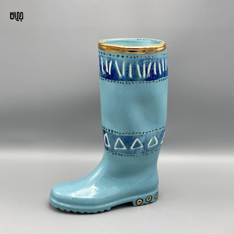 Ceramic Wonder Boots (Gold Rim Blue)